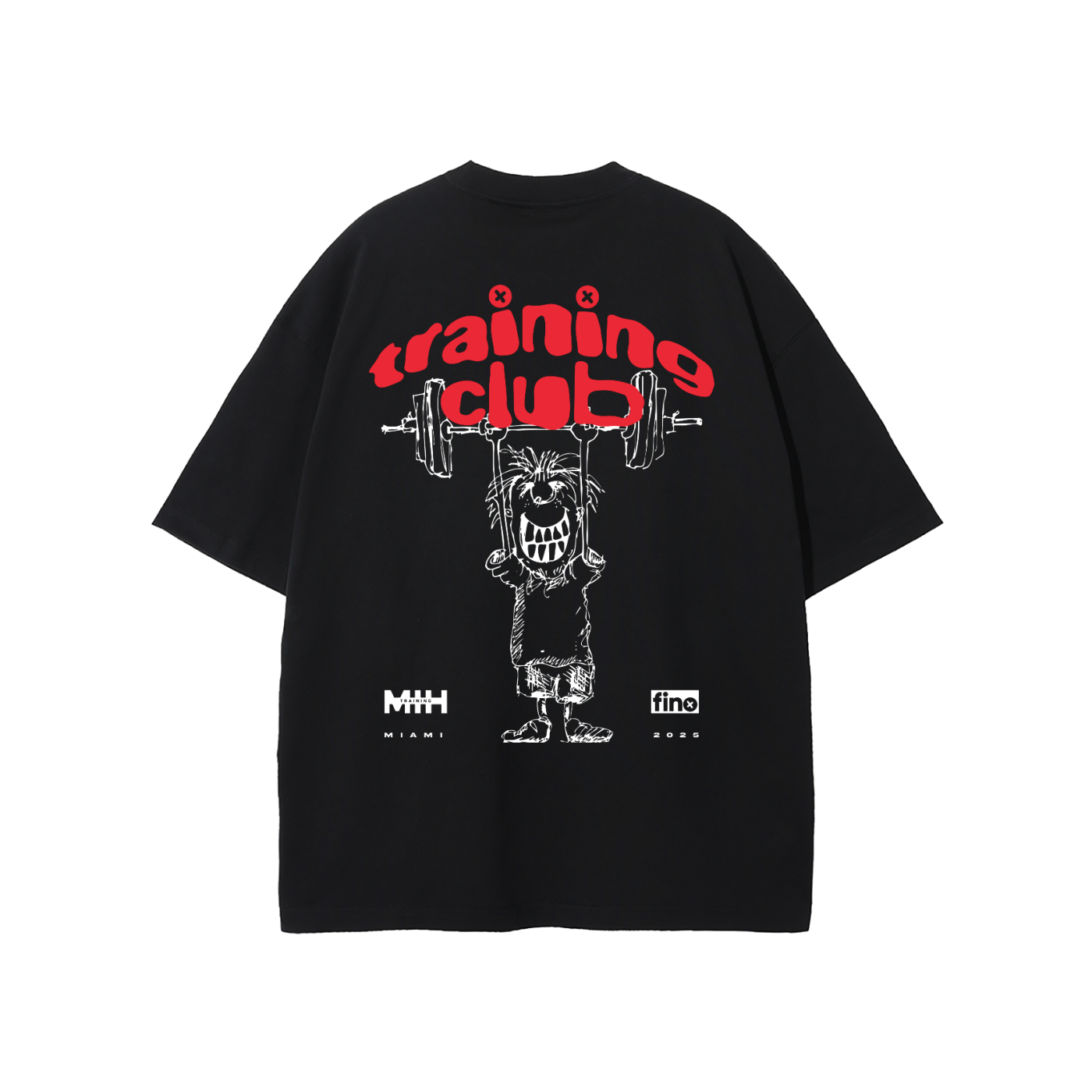 MIH Training Club - Black (Oversized T-Shirt)